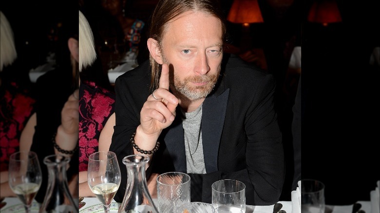 Thom Yorke sitting