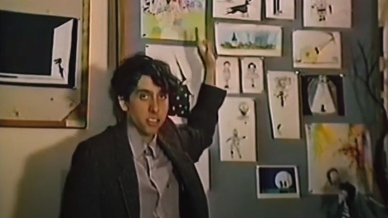 Tim Burton at work at Disney animation in the 1980s