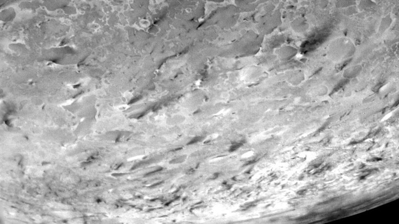 Triton's volcanic terrain.