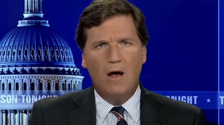 Tucker Carlson mouth agape