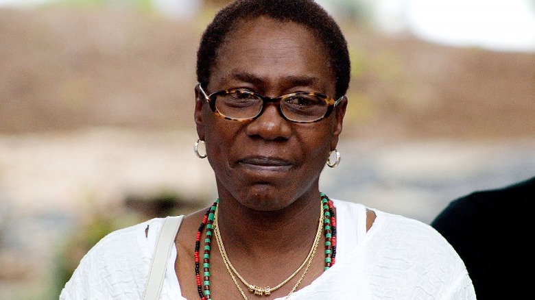 Afeni Shakur at drum ceremony