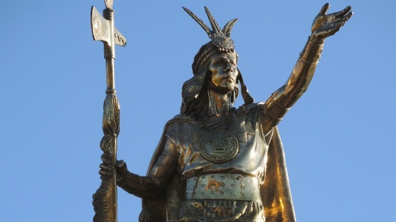 Monument to Incas in Peru