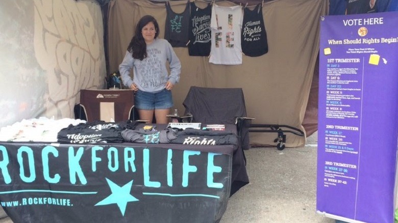 Rock for Life booth at Warped Tour