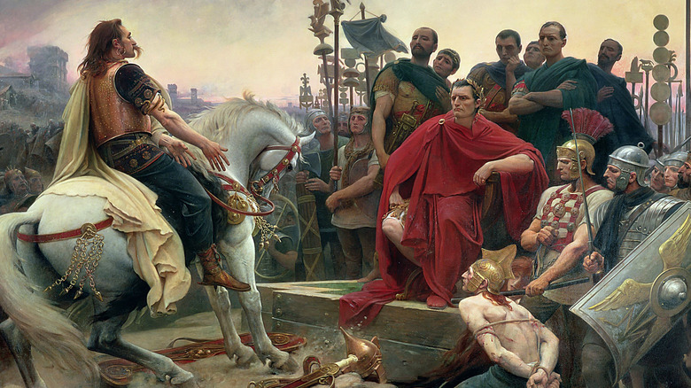 Vercingetorix throws down his arms at the feet of Julius Caesar