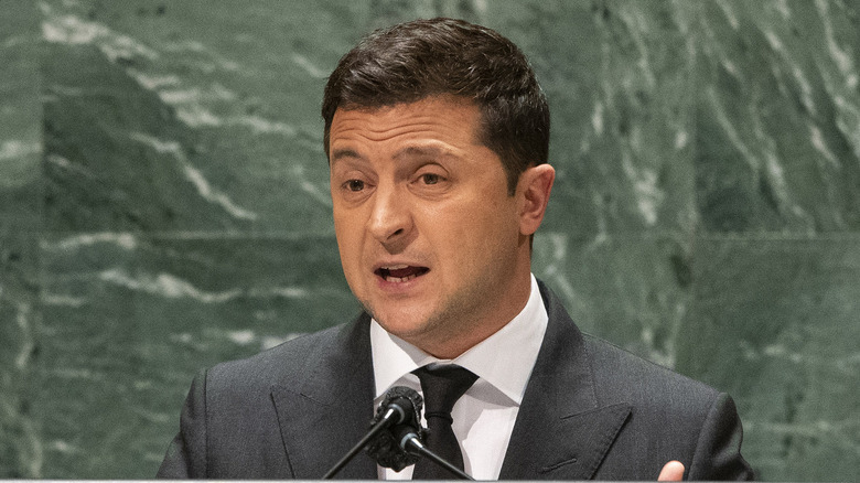 Volodymyr Zelensky close-up