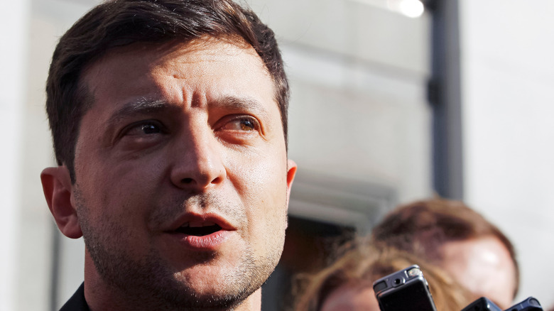 Volodymyr Zelensky close-up