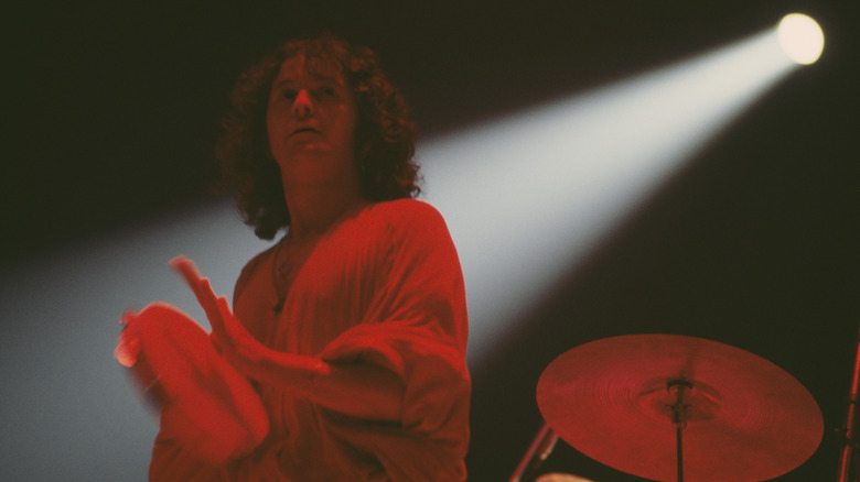 Jon Anderson with tambourine