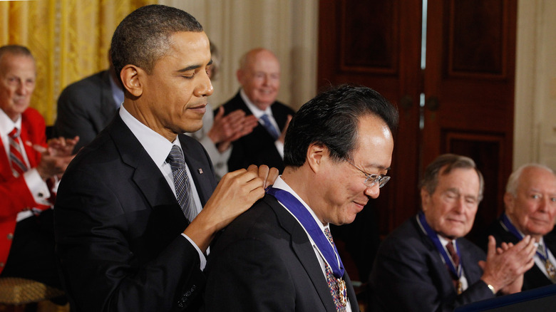 Yo-Yo Ma receiving award