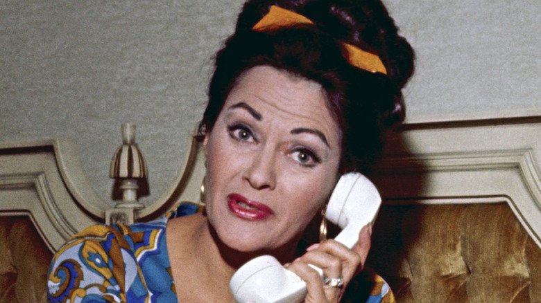 Yvonne De Carlo on phone 1970s