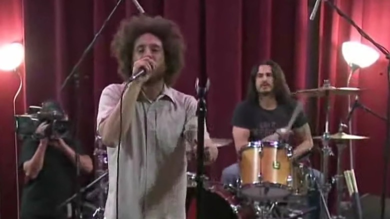 Rage Against the Machine performing at the BBC