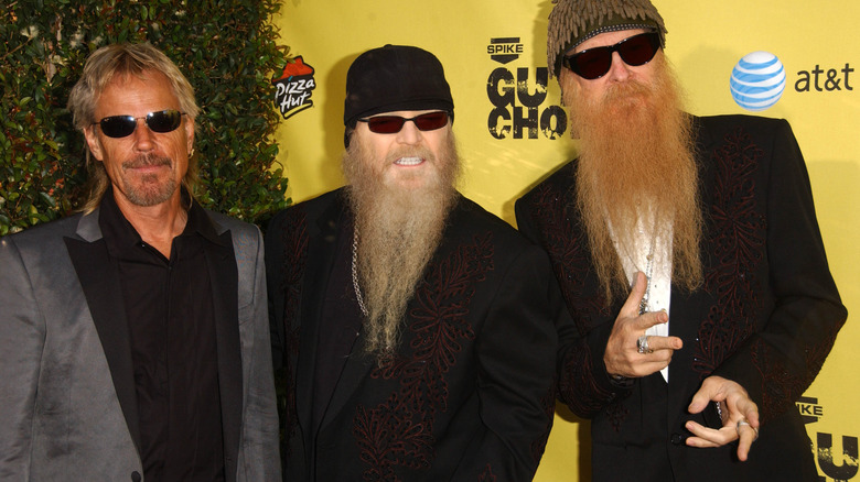 Members of ZZ Top standing side-by-side