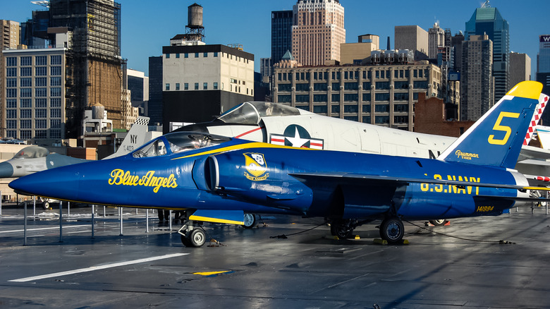 Blue Angels F11 Tiger plane on display