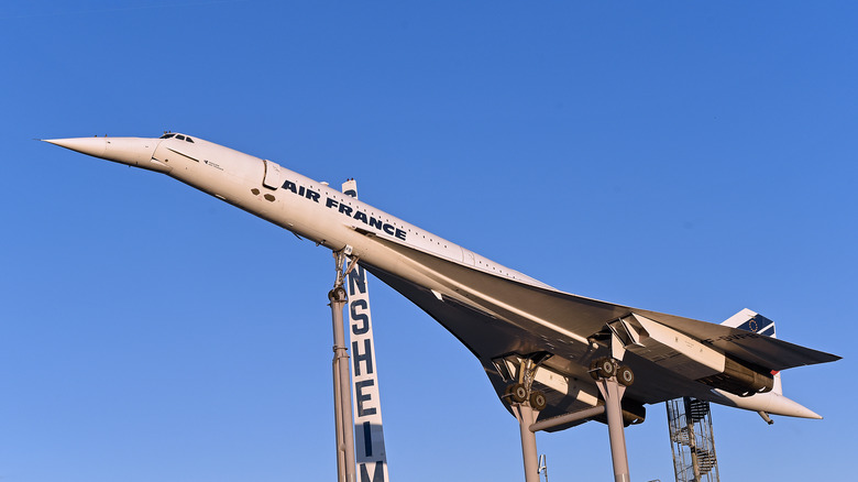 Concorde plane on museum display