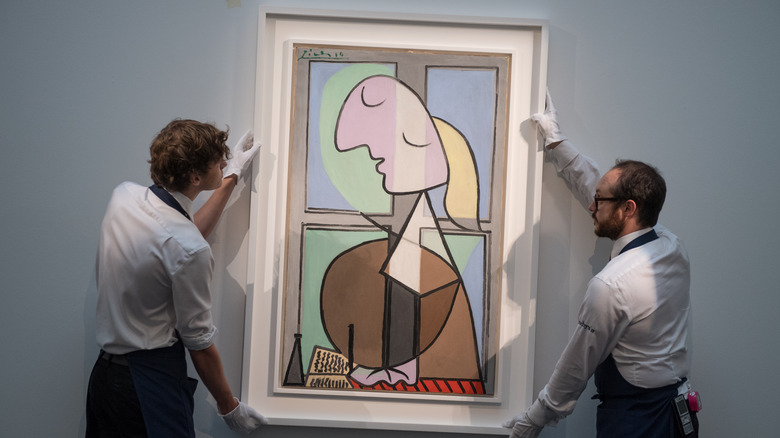 hanging picasso painting