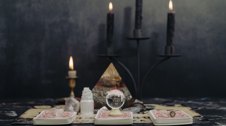 Occult items on a table