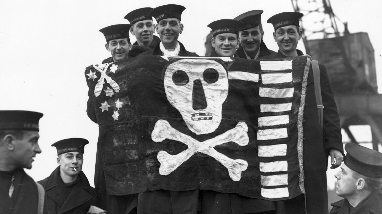 Submarine with Jolly Roger in 1943