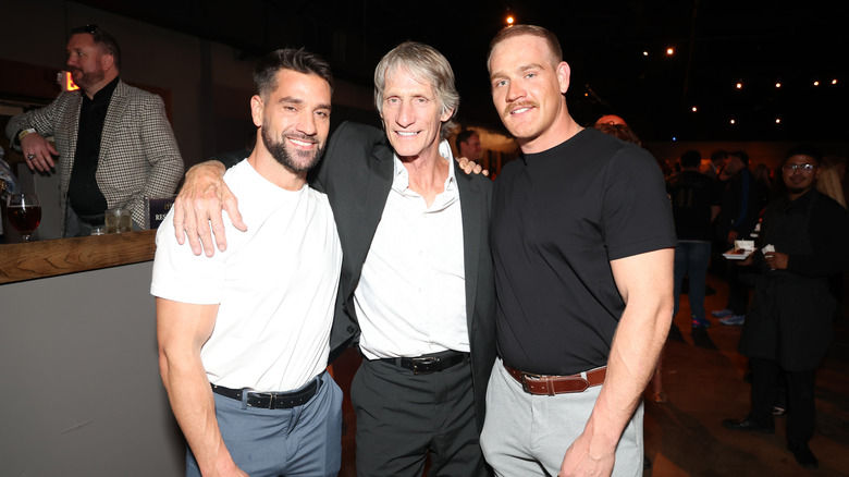 Kevin von Erich with sons Ross and Marshall