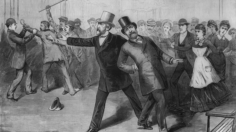 Illustration of Garfield assassination