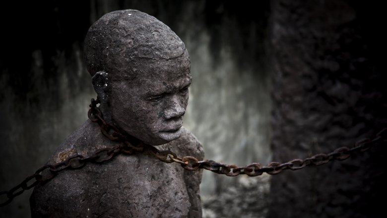leprosy slave statue