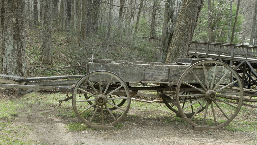 An old horse drawn wagon