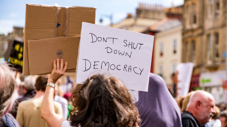 Anti-proroguing protestors