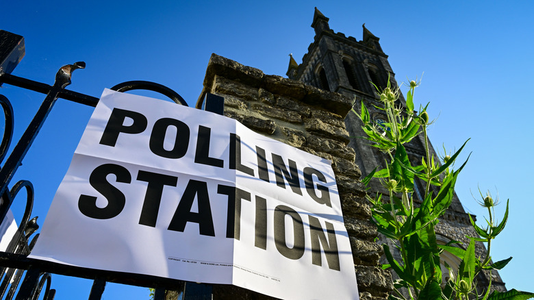 Polling station in U.K.