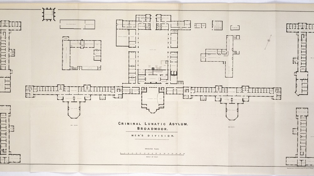 Map of men's quarters at Broadmoor