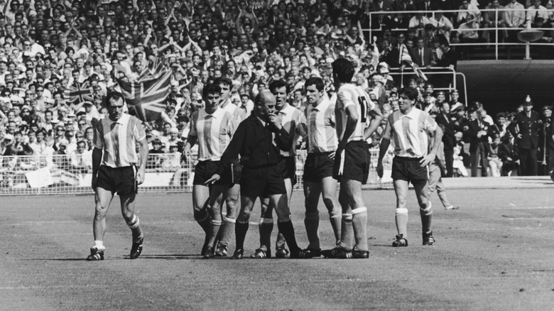 Antonio Rattin is sent off at the 1966 World Cup