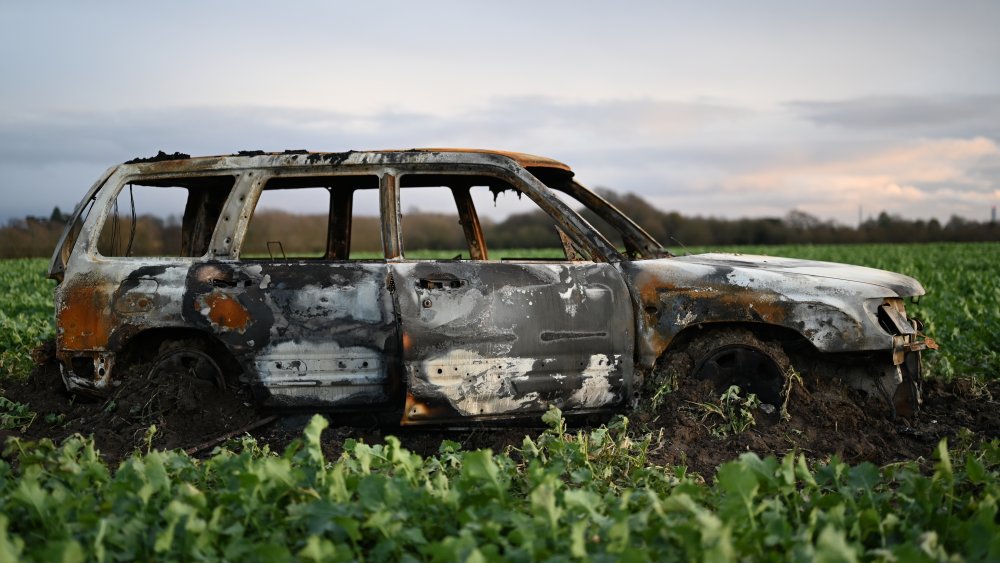 burnt car