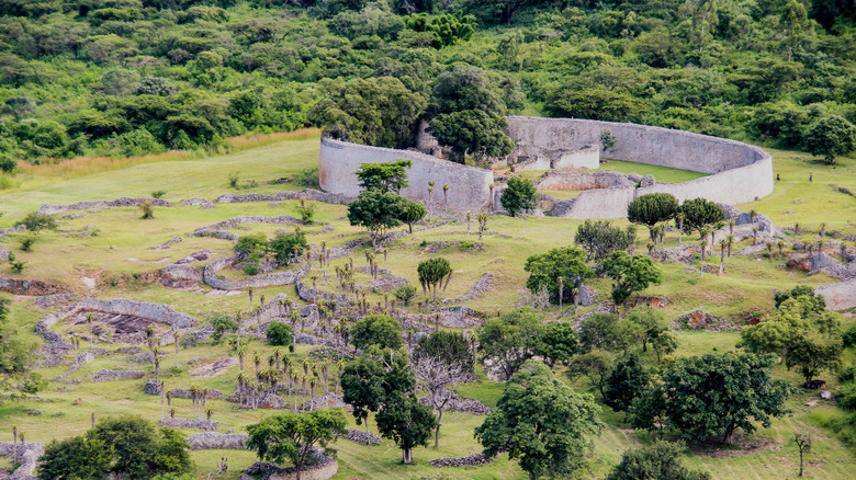 great zimbabwe ruins aerial