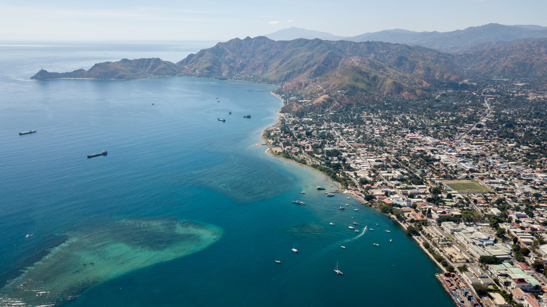 East Timor city along coastline