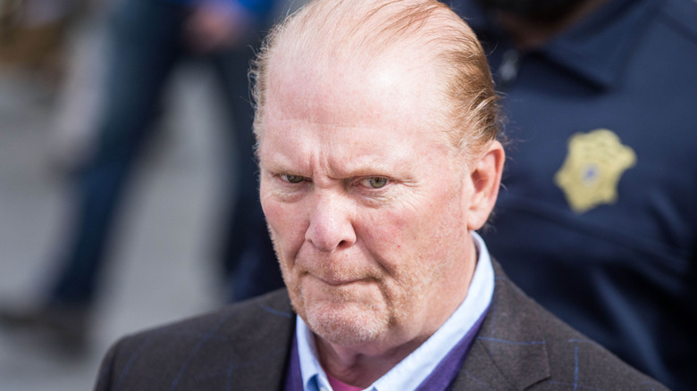 mario batali sad outside court