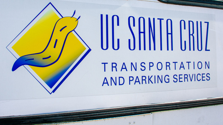 sign with UC Santa Cruz banana slug