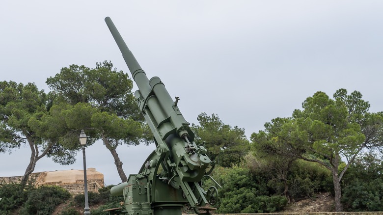 an anti-aircraft gun