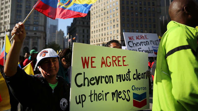 Chevron protestors 
