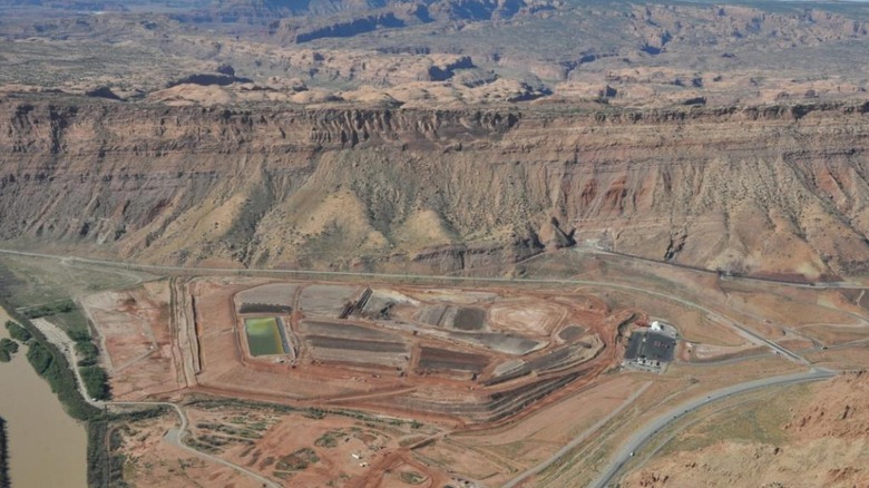 Moab uranium mill tailings pile