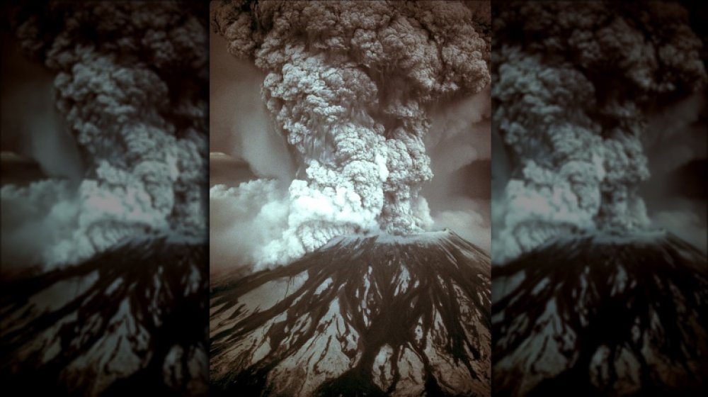 The eruption of Mount St. Helens