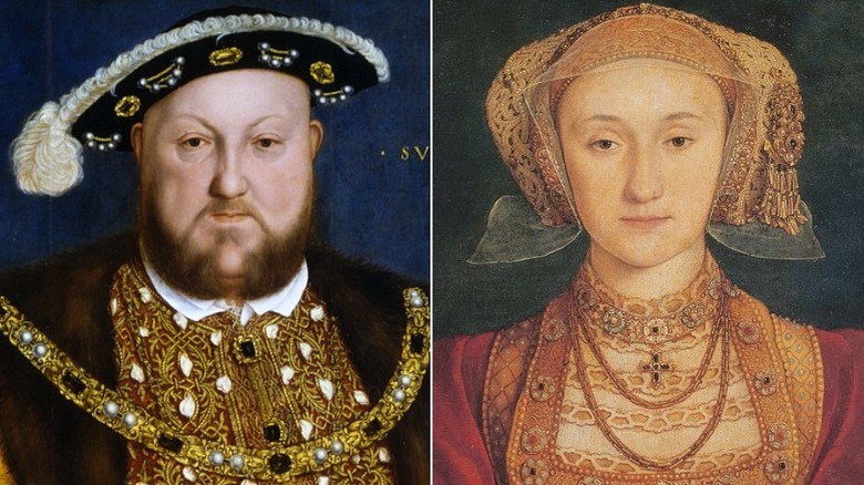 Portraits of Anne of Cleves and Henry VIII, both by Hans Holbein the Younger