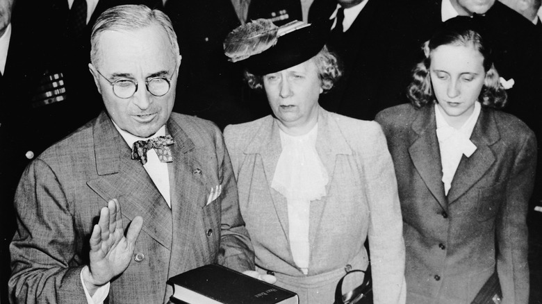 Margaret Truman at her father Harry's inauguration 