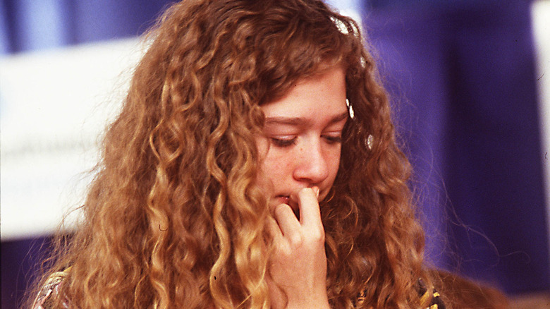 Chelsea Clinton looking pensive