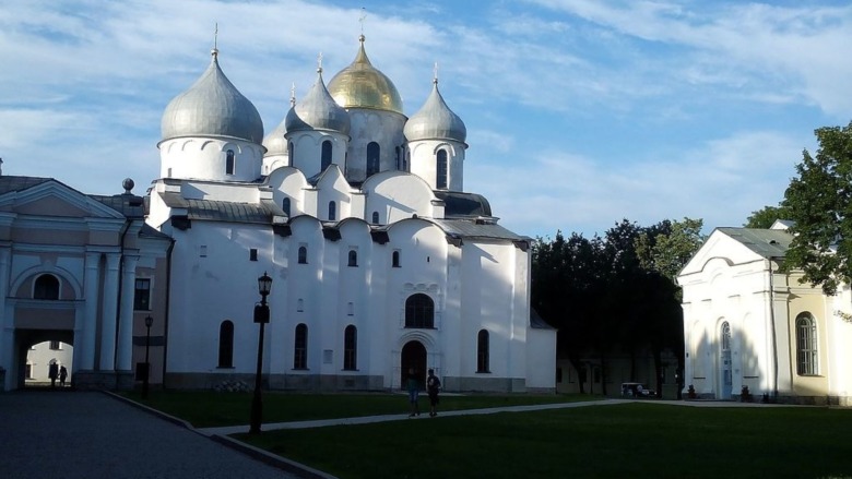 St Sophia church under blue sky