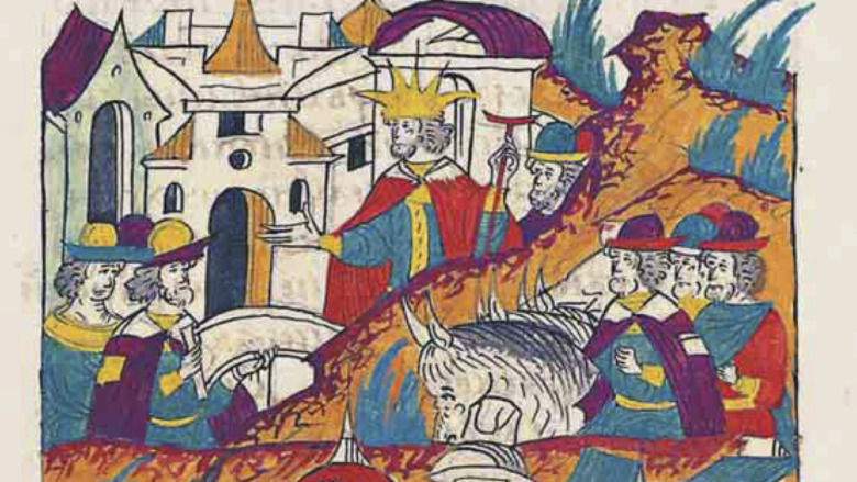 painting of celebration of capture of Novgorod