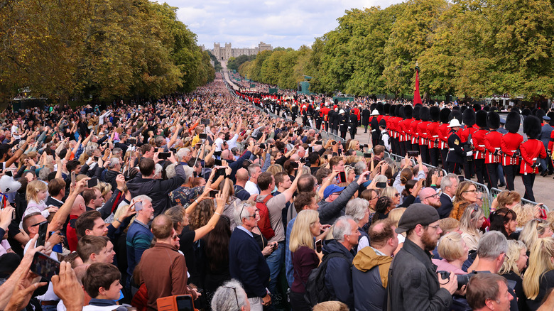 Crowd near Windsor Castle