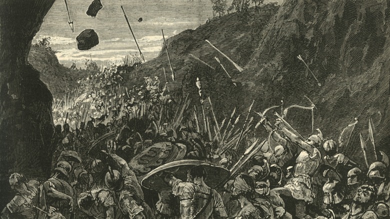 Artwork depicting Athenian defeat against Syracuse during the Peloponnesian War