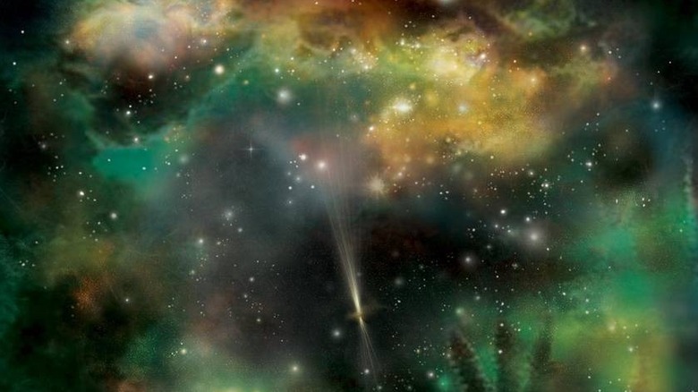 NASA rendering of a gamma-ray burst