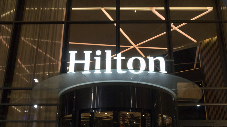 Hilton hotel entrance