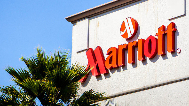 Marriott International hotel sign