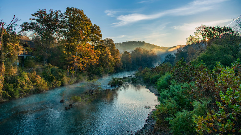 sunset over the Buffalo River 