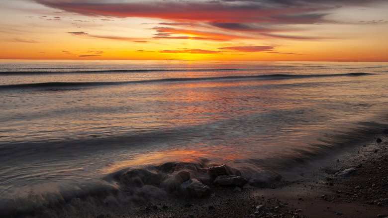 Sunset over Lake Michigan