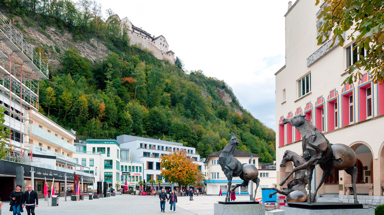 Liechtenstein vaduz street scene